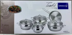 Korkmaz Tombik 9-Piece Induction Base Cookware Set
