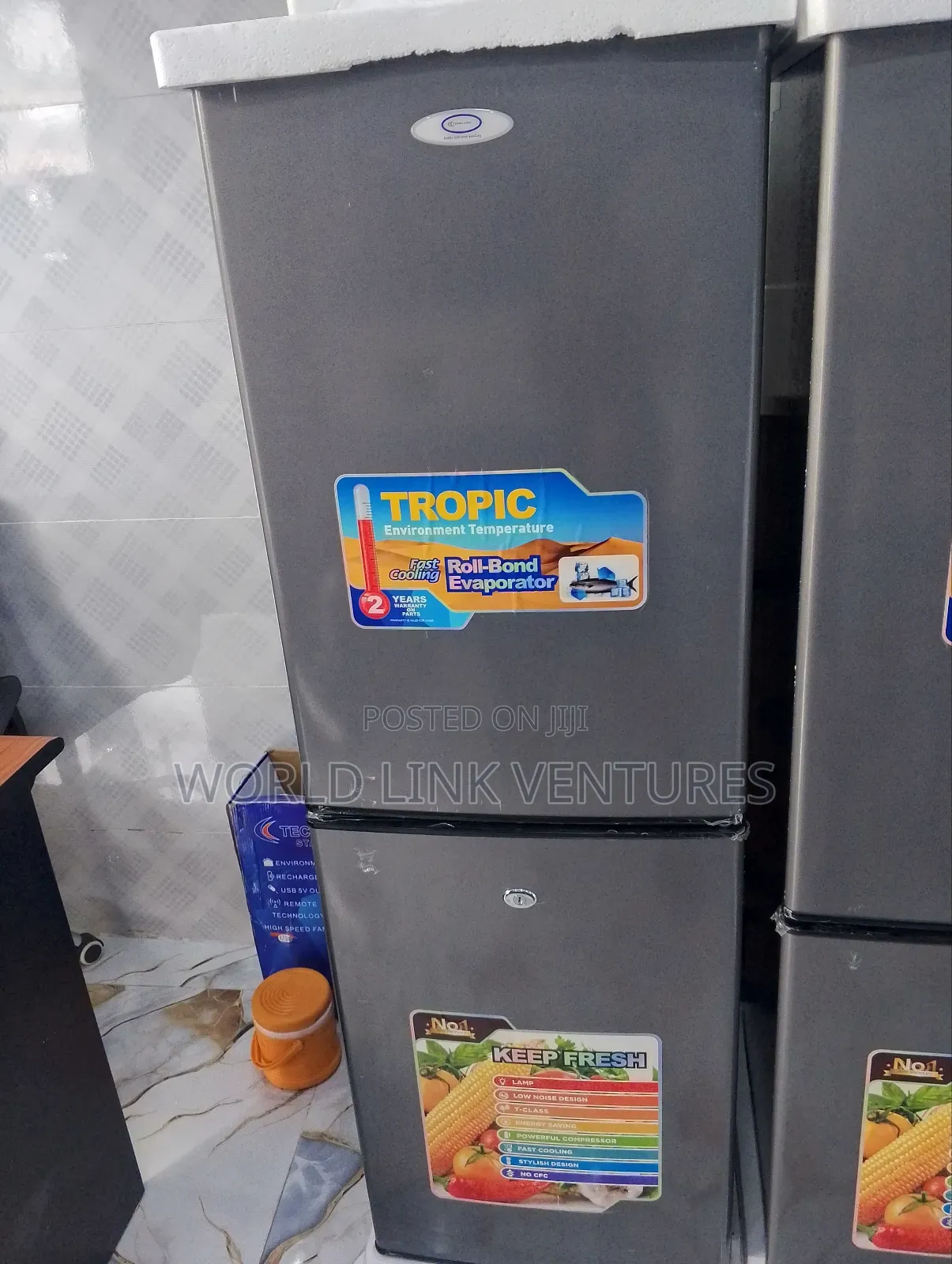 Tekno Cool Standing Double Door Fridge Bottom Freezer