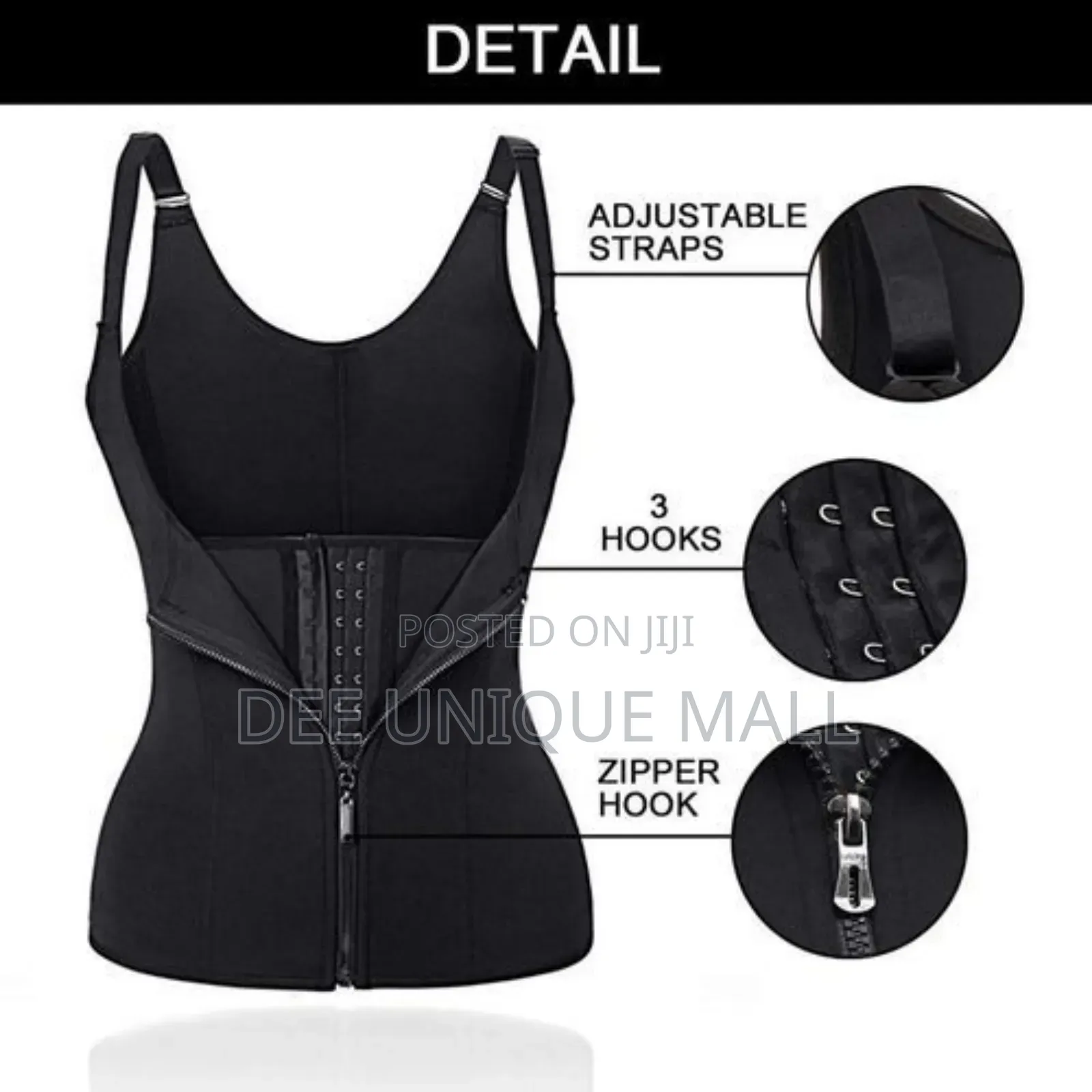 Waist Trainer,Vest Corset,Body Shaper With Zip Hook