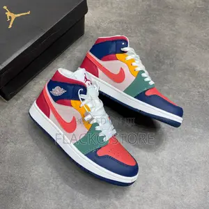 Original Air Jordan 1 Retro Mid Wmns Multicolored Sneakers