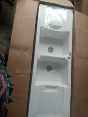 Marble Acrylic Double Kitchen Sink With Tray and Accessories