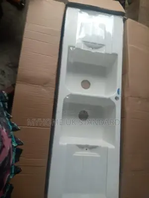Marble Acrylic Double Kitchen Sink With Tray and Accessories