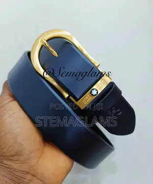 Mont Blanc Italian Buckle Leather Belts