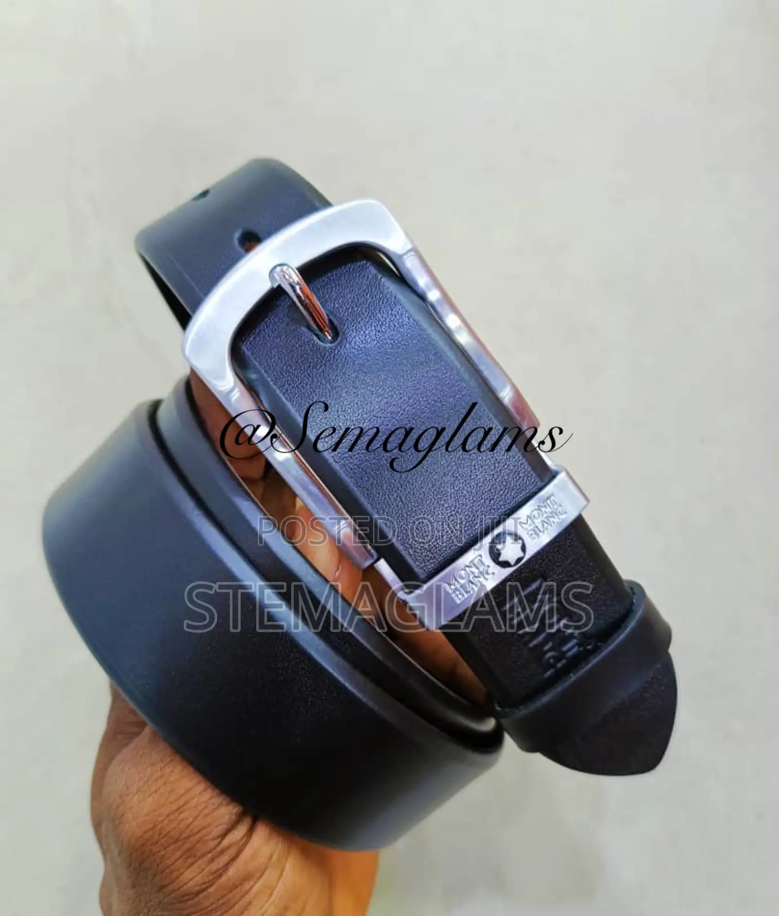 Mont Blanc Italian Buckle Leather Belts