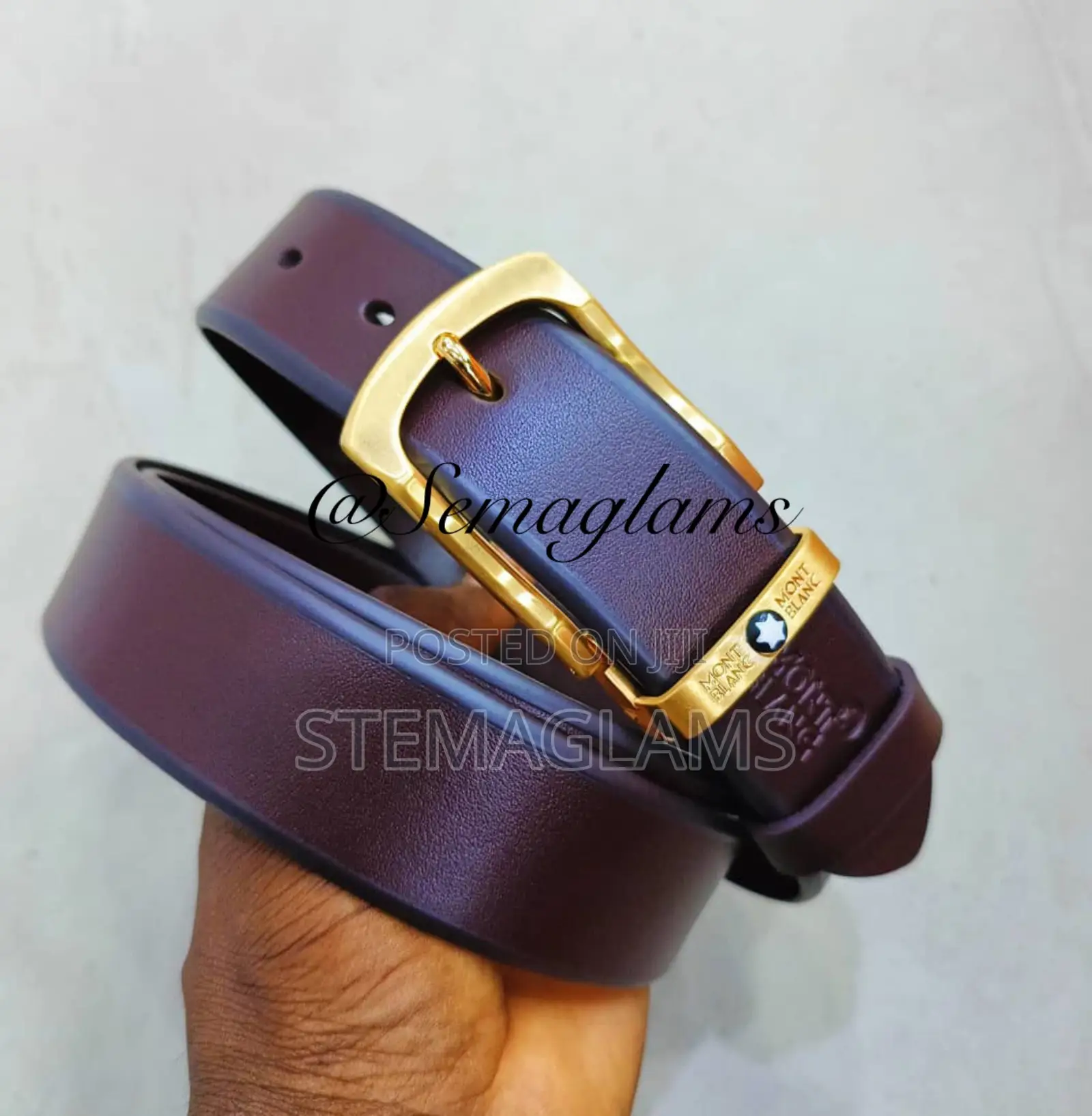 Mont Blanc Italian Buckle Leather Belts