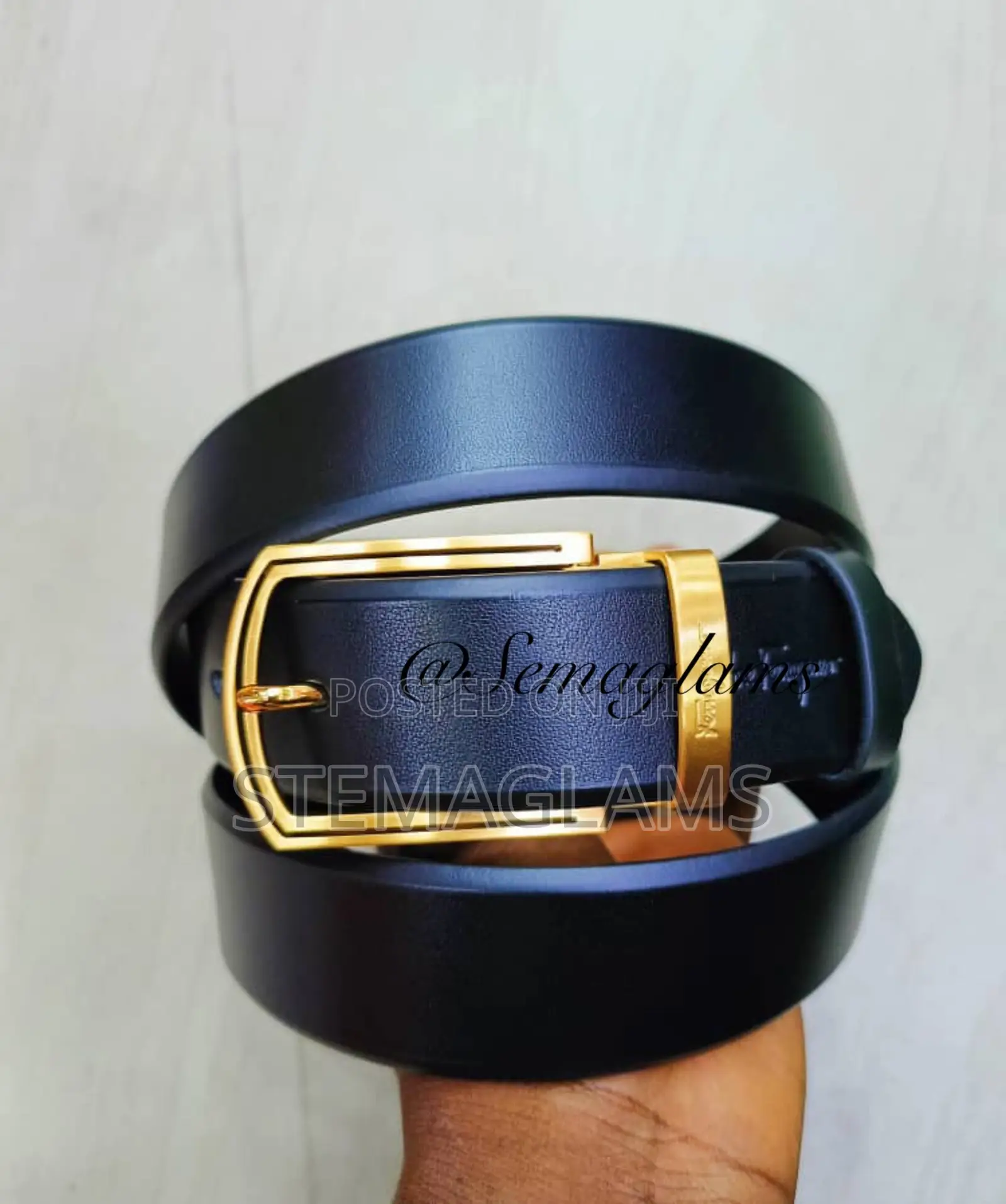 Mont Blanc Italian Buckle Leather Belts