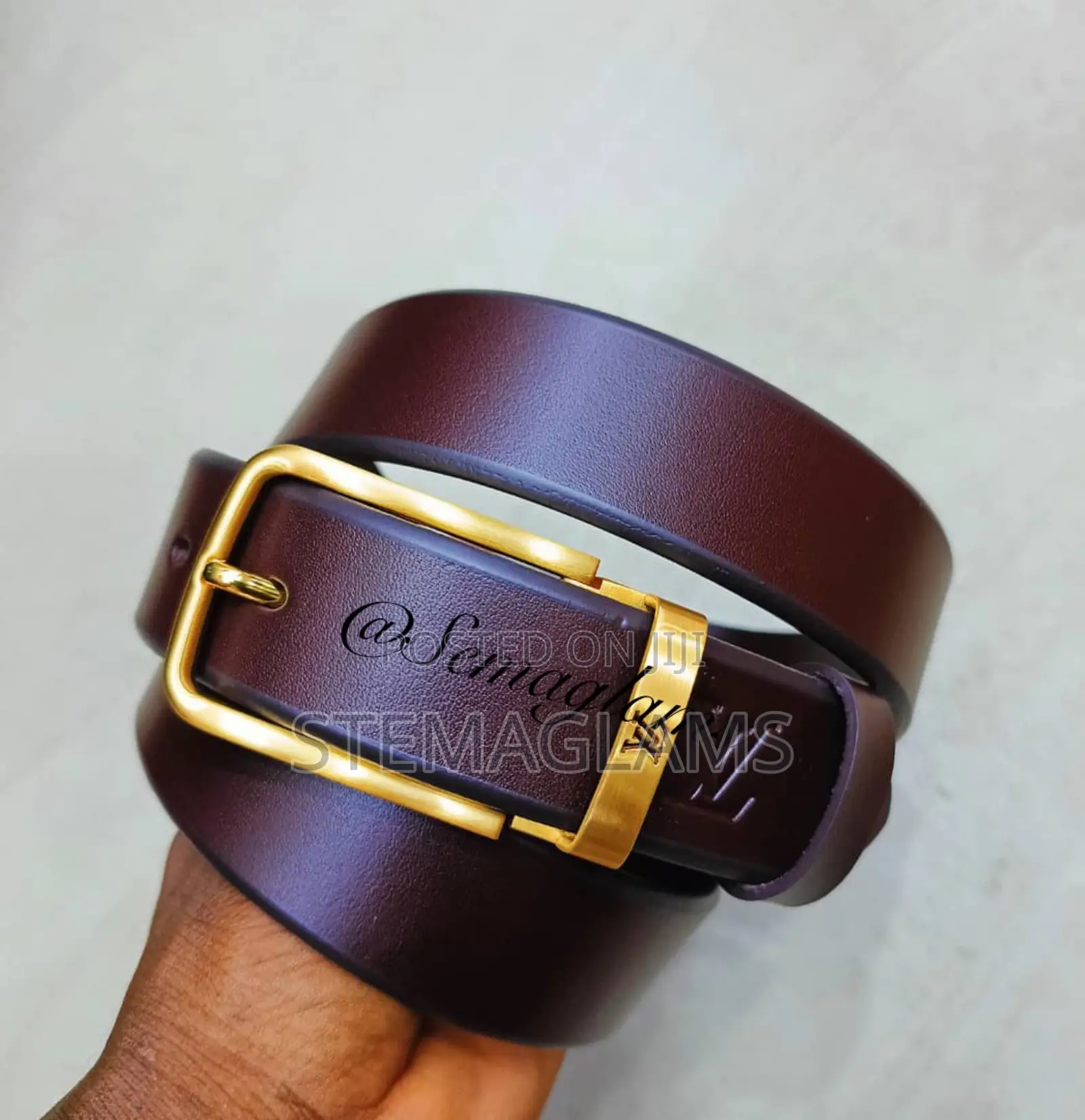 Mont Blanc Italian Buckle Leather Belts
