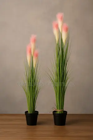 Artificial Reed Plants With Pink Flowers – 90cm & 120cm