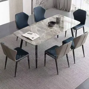 Marble Top Dining Set With 6 Seaters