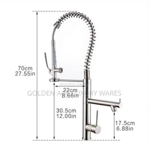 70cm High Rise Kitchen Mixer Tap