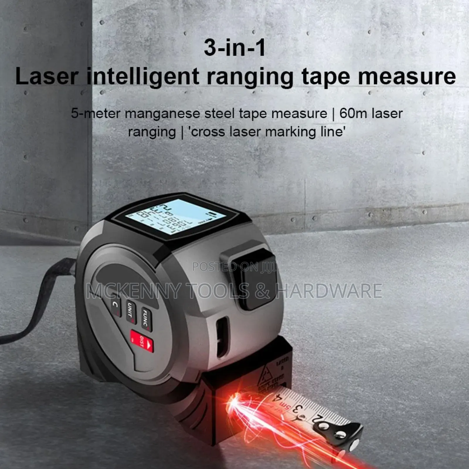 3 In 1 Digital Measure Tape L.Aser