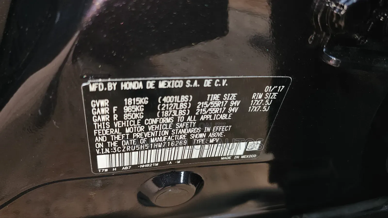 Honda HR-V 2017 Gray