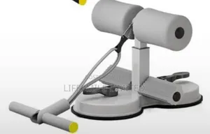 Sit Up Bar With Ropes, Black and Gray Color
