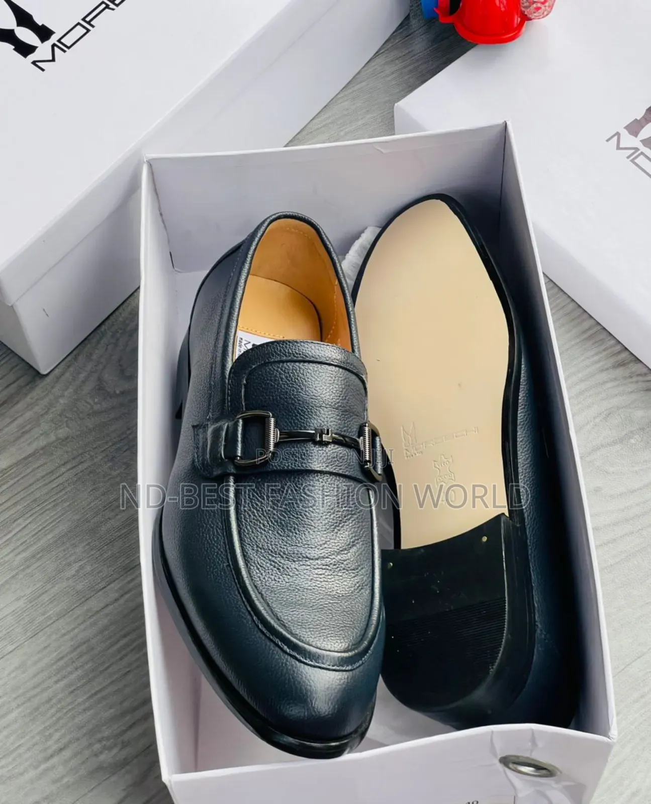Moreschi Leather Black Shoe