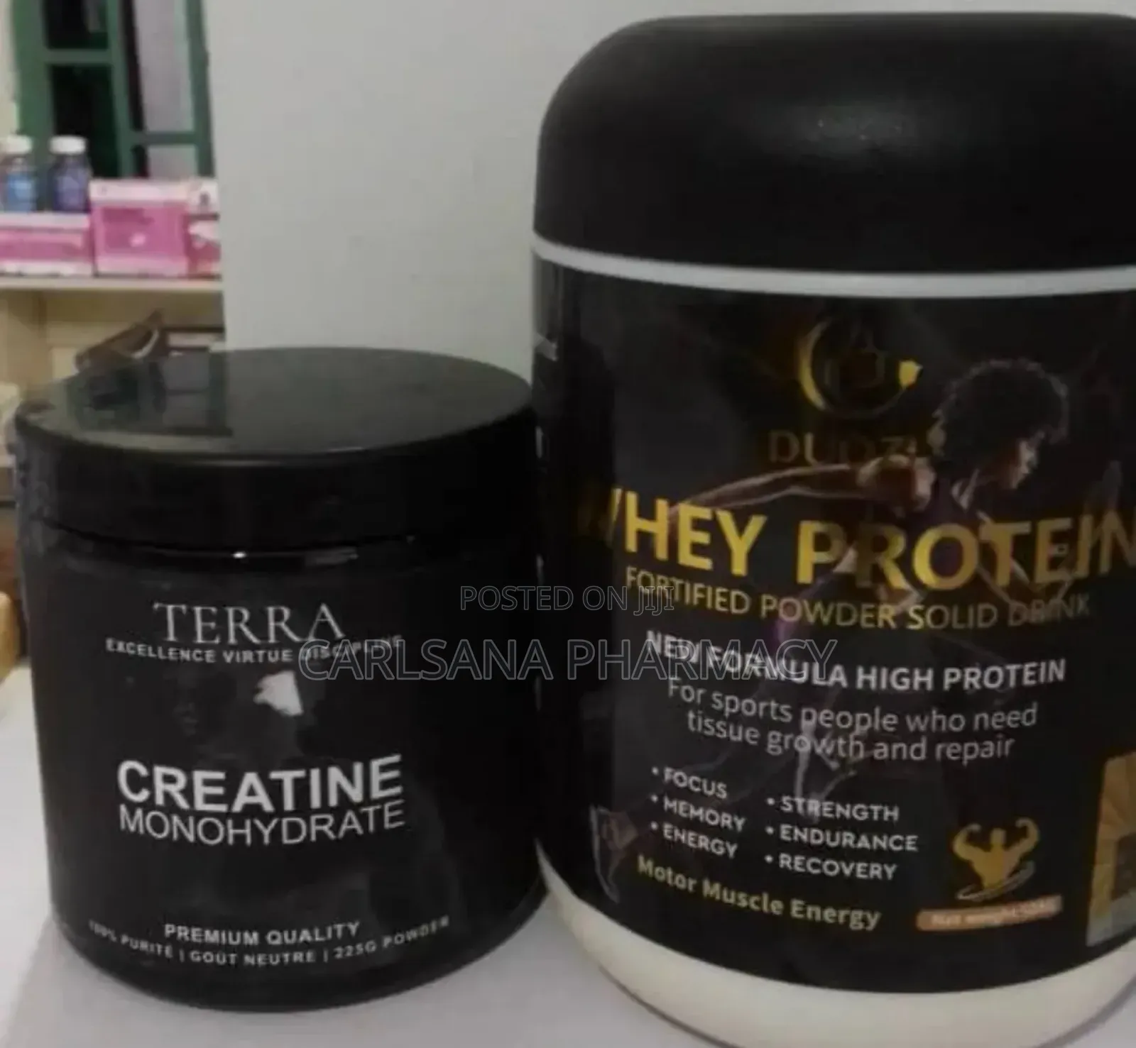 Creatine Powder and Whey Protein Powder