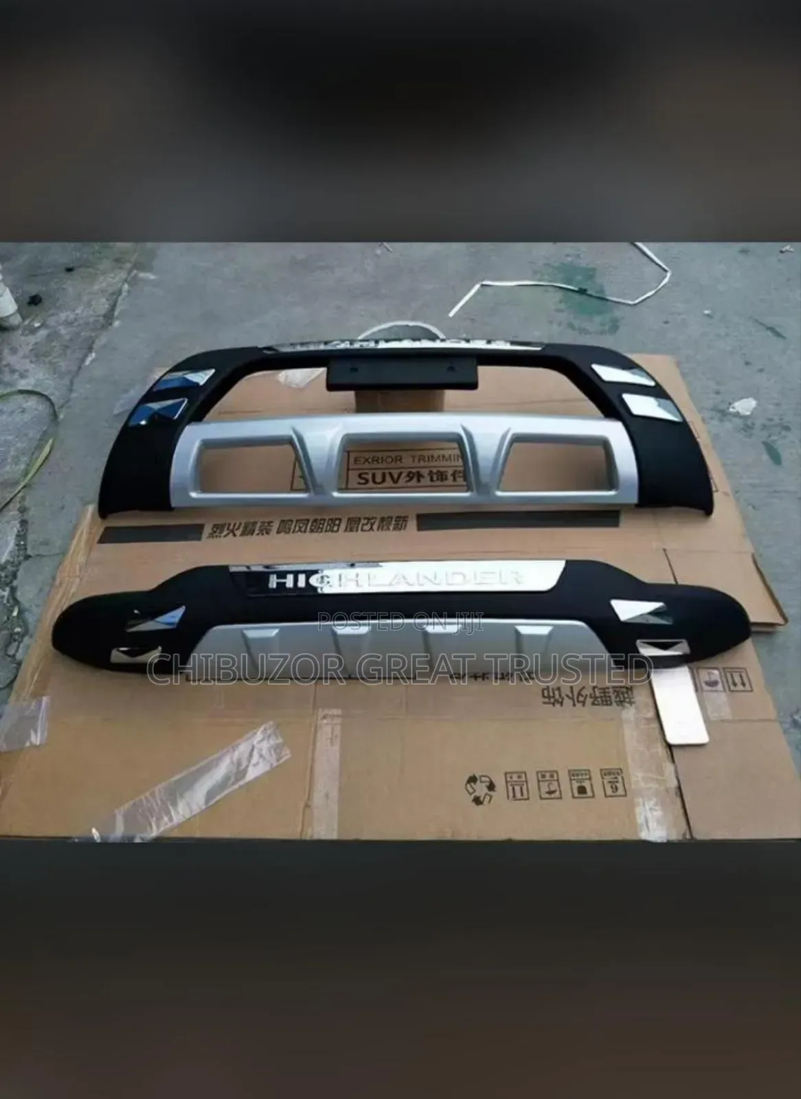 Front and Back Bumper Guild for Highlander 2012