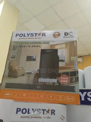 Polystar Soundbar With 5.25" Subwoofer for Enhanced Bass
