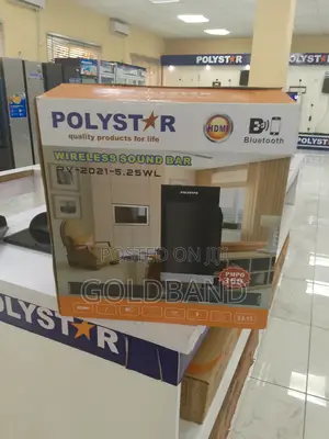 Polystar Pv-2021-5.25–Wireless Soundbar With Aux, Hdmi Usb