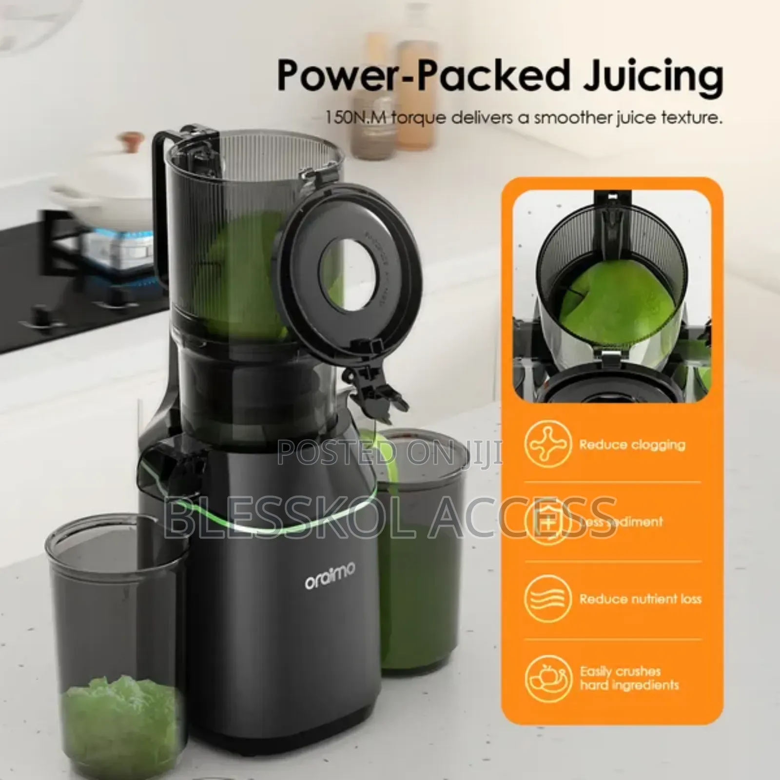 Oraimo Easyjuice 108mm Diameter 800ml Slow Juicer