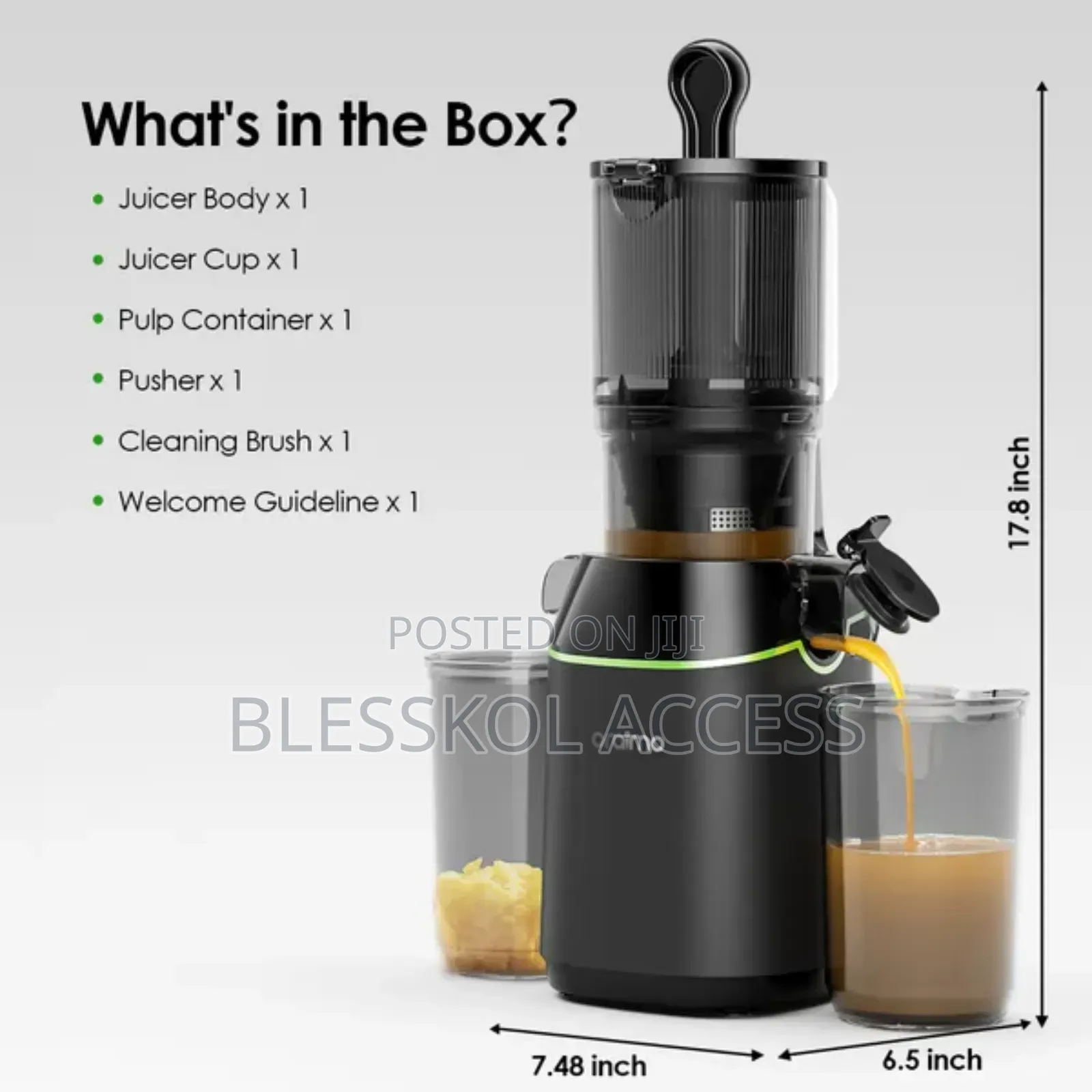 Oraimo Easyjuice 108mm Diameter 800ml Slow Juicer