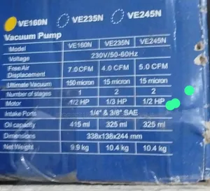 Vacuum Pump Value