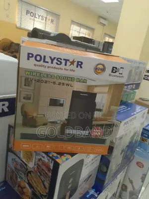 Polystar 2.1 Channel Wireless Sound Bar With Remote Control