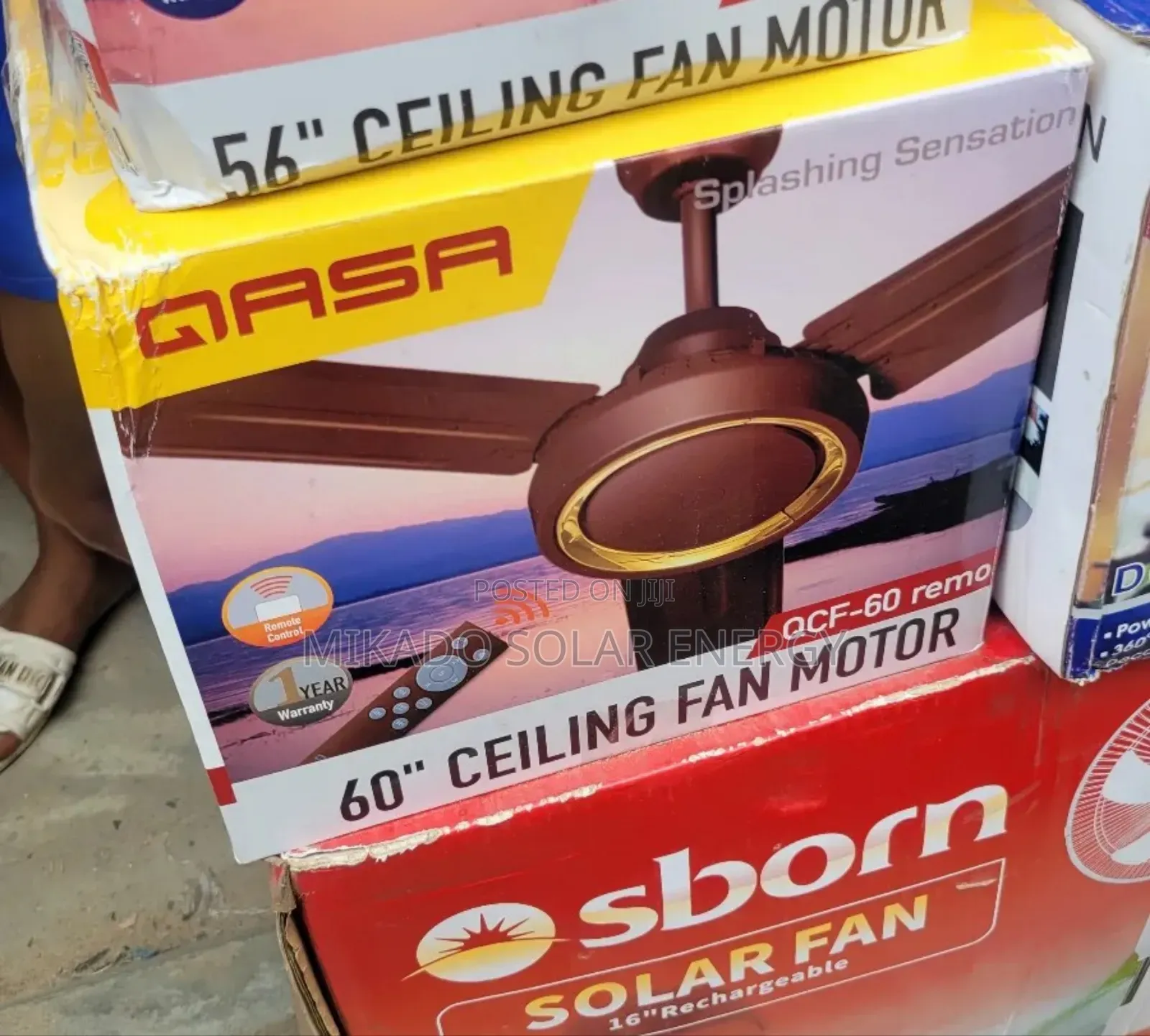 60" Dc Ceiling Fan With Remote Control