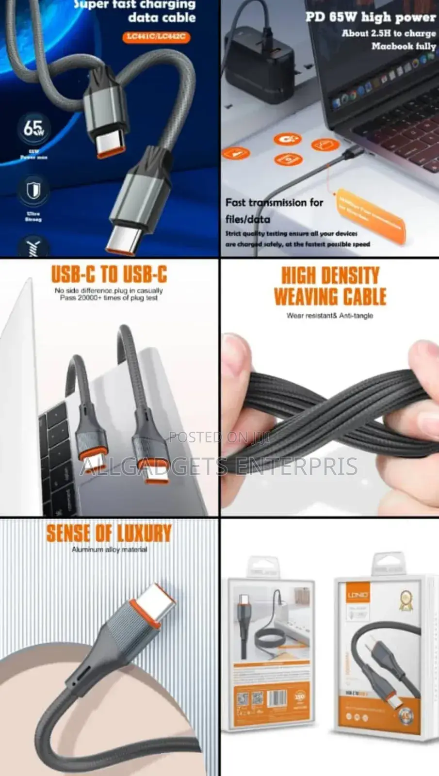 Ldnio 100W Macbook Charging Cables