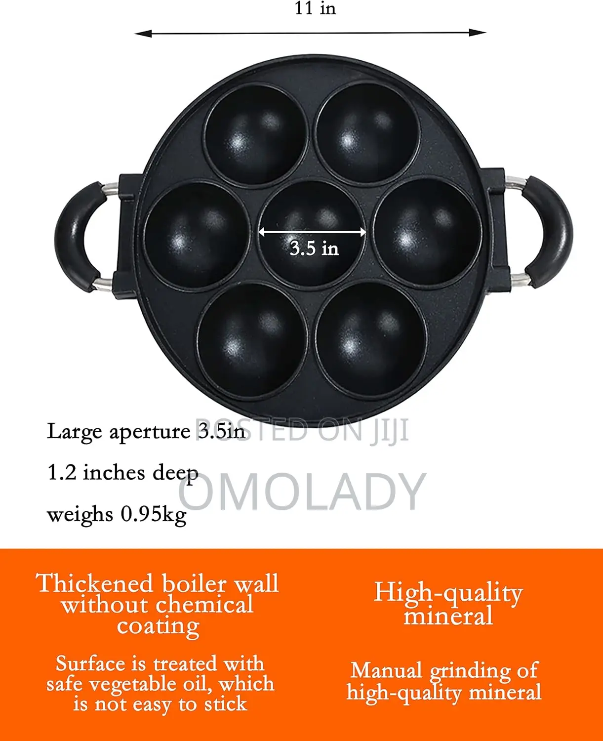7 Holes Masa Pan With Cover
