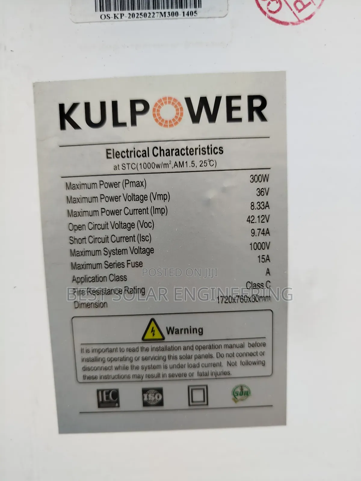 300w Solar Panel (Kulpower)