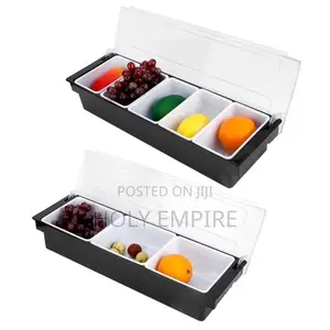 Ice Cooled Condiment Serving Container Chilled Garnish Tray