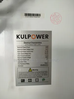 440w Solar Panel (Kulpower) 72cells
