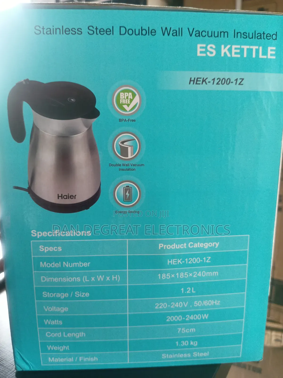 Haier Thermocool 1.2 Litters Electric Kettle