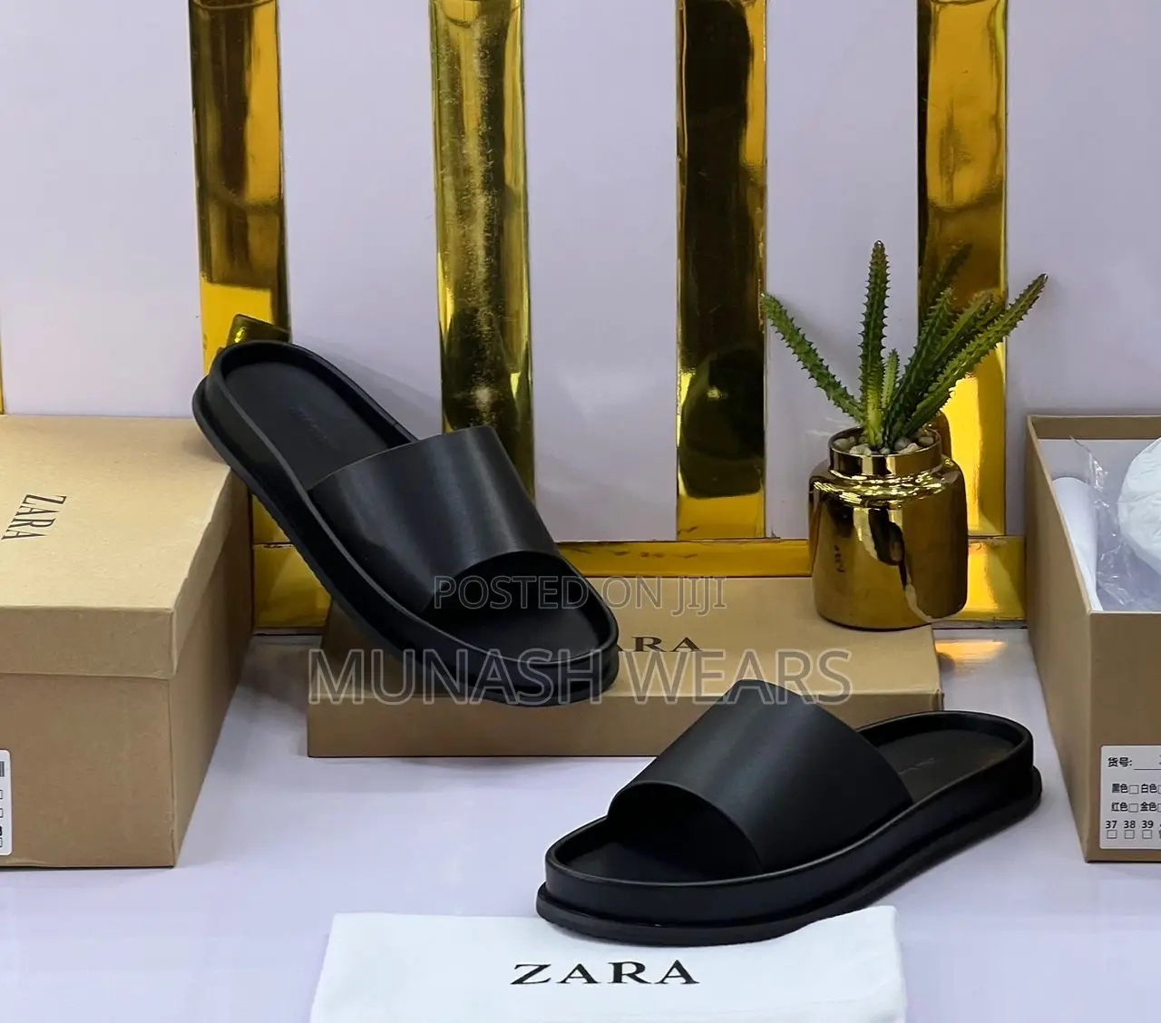 Zara Leather Slipers 40-46