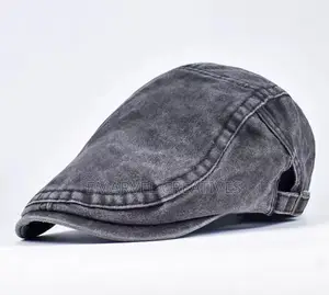 Summer Flat Cap 2025 Vintage Denim Newsboy Cap Peaky Blinder