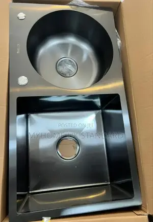 Quality Hand Made Double Sink Black