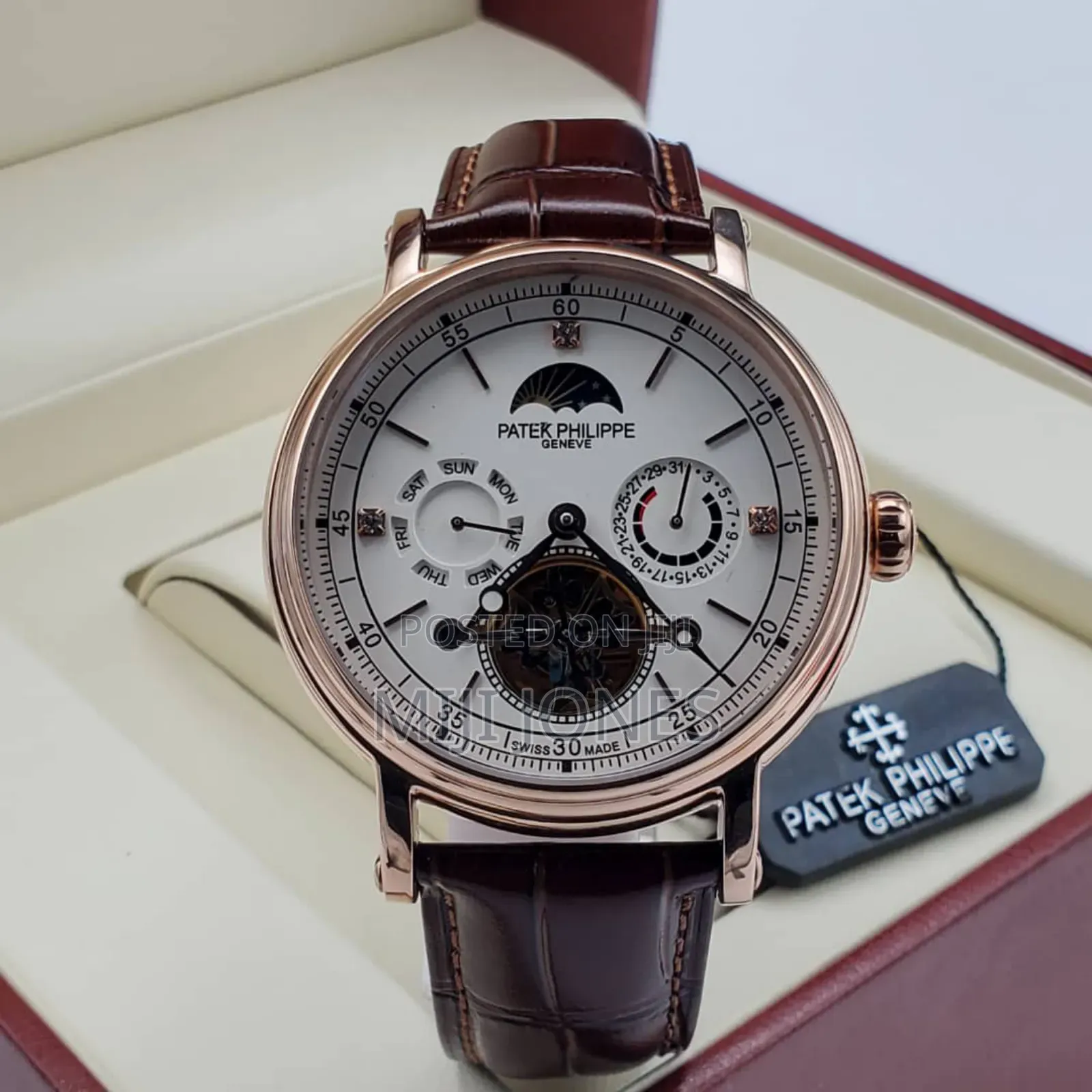 "Luxury Watch Inspired by Patek Philippe - Automatic Leather
