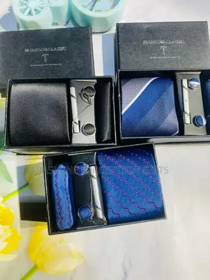 Tie,Cufflinks,Pocket Square and Tie Clip Set