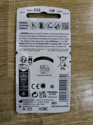 Size 312 Hearing Aid Battery