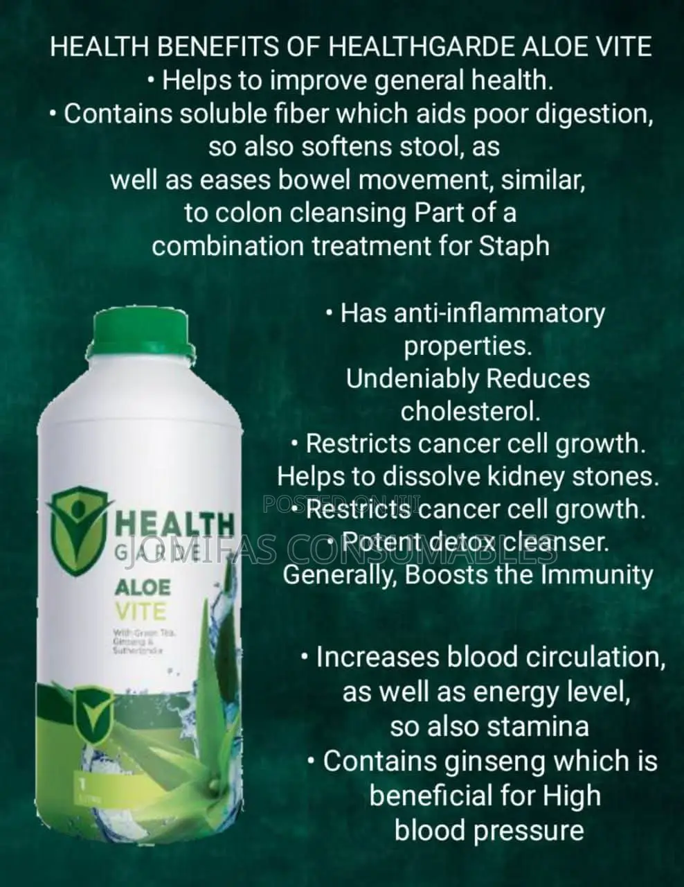 Healthgarde Aloevite 1 Litre Liquid Drink