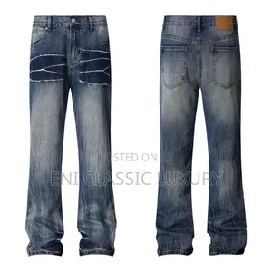 Super High Quality Luxury Men's Cargo Jeans Well Branded