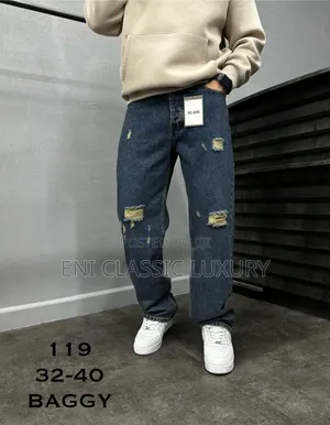 Super High Quality Luxury Men's Cargo Jeans Well Branded