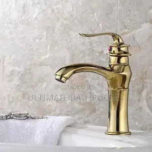 Gold Short Basin Mixer Tap