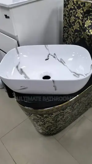 White Carrara Design Bathroom Counter Top Basin