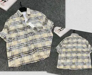 Wool Checkers Crop Shirt