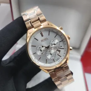 Photo - "Hugo Boss Inspired Chronograph Rose Gold Chain Watch"