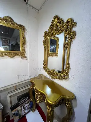 Gold Mirror Console - Luxury