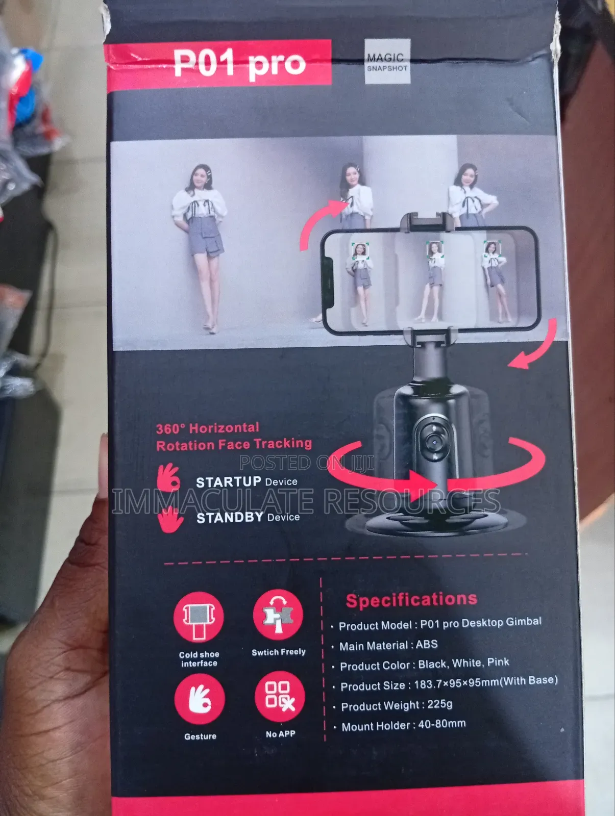 Po1 Pro Auto Face Tracking Selfie Stick Tripod