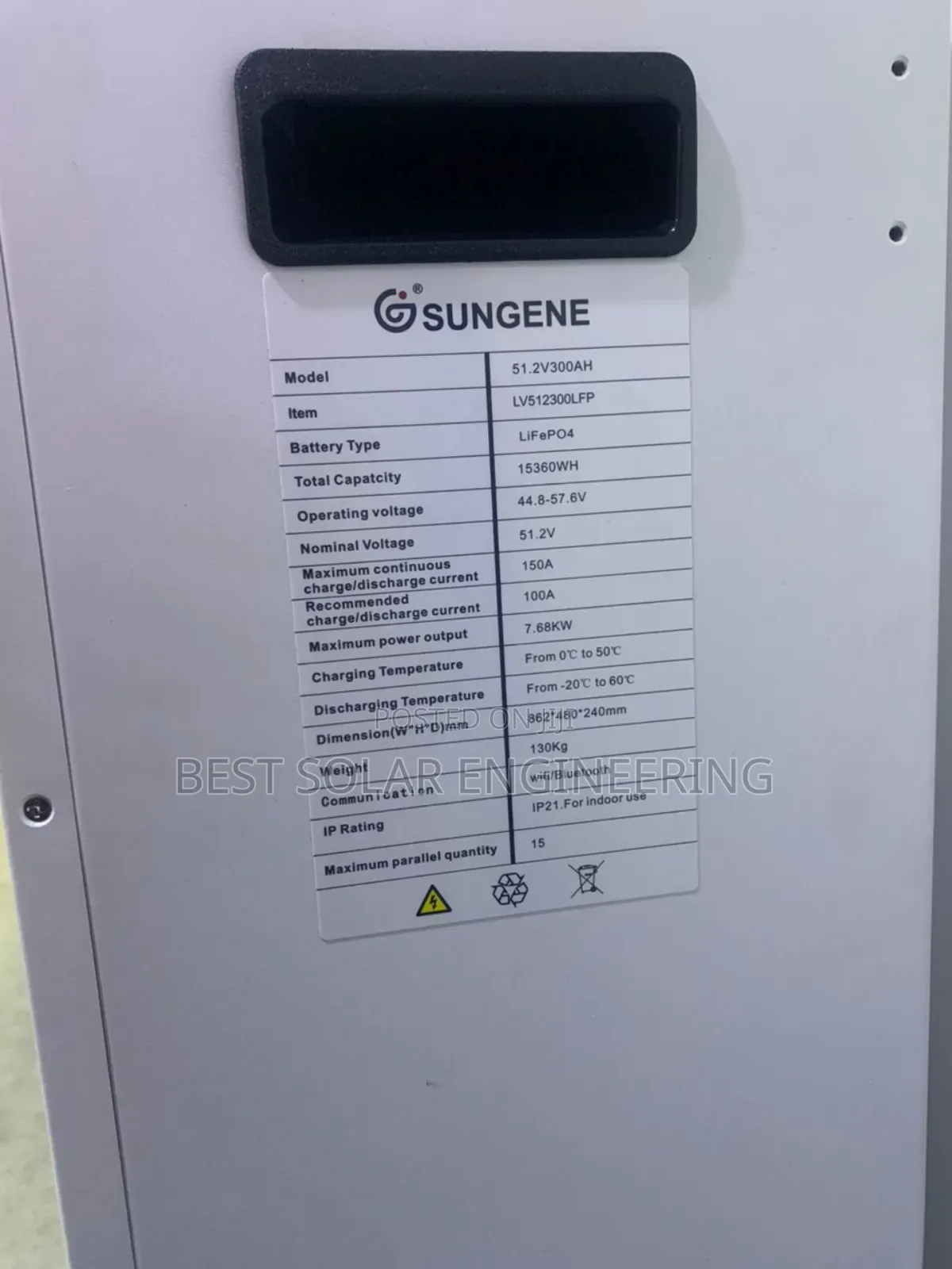 15kwh Lithium Battery 15.2v (Sungene)
