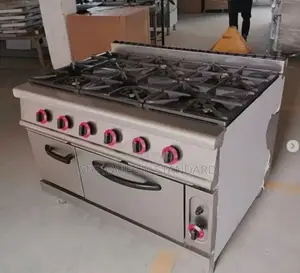 Industrial Six (6) Burners Gas Cooker Range With Oven